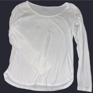 Ann Taylor White Long Sleeve Blouse